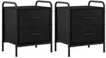 vidaXL Nachttisch 2 stk. Schwarz Eichen-Optik 40 x 30 x 50 cm