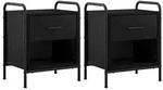 vidaXL Nachttisch 2 stk. Schwarz Eichen-Optik 40 x 30 x 50 cm