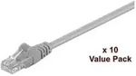 U/UTP CAT5e 0.5m Grau 10er Pack 1 Stk. = 10 Stk. in einem Beutel