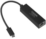 Vision TC-USBCETH/BL - Netzwerkadapter - USB-C 3.1