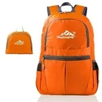 Intirilife Faltbarer Rucksack Ultraleicht in Orange - 36L Unisex Wanderrucksack