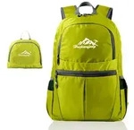 Intirilife Faltbarer Rucksack Ultraleicht in Limette - 36L Unisex Wanderrucksack