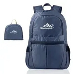 Intirilife Faltbarer Rucksack Ultraleicht in Dunkelblau - 36L Unisex Wanderrucksack