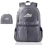 Intirilife Faltbarer Rucksack Ultraleicht in Grau - 36L Unisex Wanderrucksack