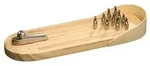 Mini Bowling, Tischspiel,Brettspiel aus Holz, 1-2 Spieler, ab 8 Jahre