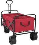 vidaXL Klapp-Handwagen Rot 89 x 63 x 96 cm Stahl und Polyester-Oxford