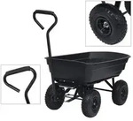 vidaXL Garten-Kippwagen 300 kg 75 L Schwarz