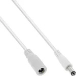 INLINE - DC Verl&auml;ngerungskabel - DC Stecker/Buchse 5,5x2,5mm - AWG 18 - wei&szlig; - 5m