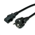 ROLINE Netzkabel, IEC-Buchse & CEE7/7-Stecker gerade, schwarz, 1,8 m, ROLINE