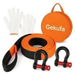 Gekufa Abschleppseil pkw 5M x 5cm, 10 Tonnen (22046 Lbs) Abschleppseil Auto Kit...