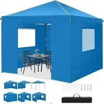Faltpavillon 3x3m Wasserdicht Stabil mit 4 Seitenw&auml;nden Winterfest