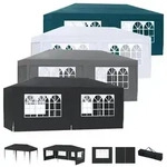 LZQ Faltpavillon 3x6m - Schnellaufbau Gartenpavillon Wasserdicht UV-Schutz 50+ -