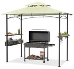 Aufun Grillpavillon Outdoor 245 x 153 x 250 cm Wasserdicht Grillhaus mit...