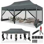 COBIZI Faltpavillon 3x6 Wasserdicht Stabil, Partyzelt Faltbar mit 6 Seitenw&auml;nden Pop