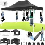 HOTEEL Pavillon 3x4,5m Wasserdicht Stabil, Pop-Up Faltpavillon mit 4...