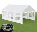 Partyzelt 4x6 m in Wei&szlig; Gartenzelt wasserdicht Pavillon stabil mit...