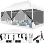 COBIZI Pavillon 3x6m Faltpavillon 3x6m Wasserdicht Stabil, Pop up Pavillon Faltbar,