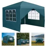 Aufun Pavillon 3x3m Wasserdicht Gartenpavillon mit 4 Seitenteilen und Fenstern...