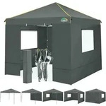 COBIZI Pavillon 3x3 Wasserdicht Stabil Faltpavillon 3x3 Profi mit 4 Seitenteilen