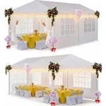HOTEEL Pavillon 3x6 mit Seitenwnden, Faltpavillon 3x6 Wasserdicht Stabil...