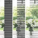 vidaXL Balkenjalousien Dunkelgrau 130 x 135 cm Aluminium