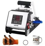 VEVOR Tassenpresse Becherdruckmaschine Mug Sublimationspresse 444ml Wei&szlig;, inkl.