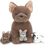 MorisMos 4 st&uuml;cke Hund Kuscheltier XXL Set, 50cm hoch riesen Franz&ouml;sische...
