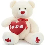 MorisMos 130cm gro&szlig;er teddyb&auml;r mit Herz- i Love You, 2026 s&uuml;&szlig; Teddy Bear,