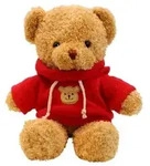 Teddyb&auml;r Weiches Fell Teddyb&auml;r mit Kapuze Tatzendruck Pl&uuml;schtier Kuscheltier