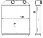 W&auml;rmetauscher Innenraumheizung Alu 180 mm - 178 mm MAHLE f&uuml;r u.a. VOLVO S40