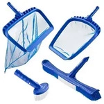 VEVOR Reinigungsset f&uuml;r Pools inkl. 2 abnehmbaren B&uuml;rstenk&ouml;pfen (51/14 cm) &...