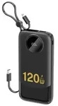 Dudao K13 10000mAh Powerbank integriertem Kabel - Schwarz