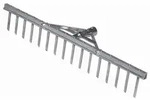 Romulus 107-04 Alu-Rechen 16 Zinken Arbeitsbreite 62 cm, silber