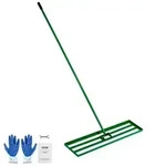 VEVOR Rasen Nivellierrechen 1215x252 mm, Rasenrakel mit 198 cm Langem...