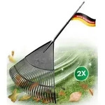 Novatool 2x Laubbesen mit 4tlg Steck- & Schraubstiel, Laubfeger mit 30