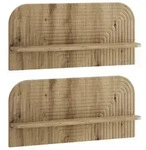 vidaXL Wandregal 2 stk. Artisan-Eiche 80.5 x 13.5 x 37.5 cm