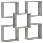 vidaXL Wandregal Betongrau 99,5 x 17 x 91 cm Holzwerkstoff