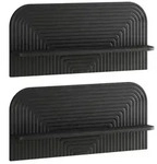 vidaXL Wandregal 2 stk. Schwarz 80,5 x 13,5 x 37,5 cm Holzwerkstoff
