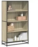 vidaXL B&uuml;cherregal Sonoma-Eiche 80,5x35x139 cm Holzwerkstoff