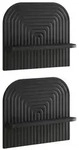 vidaXL Wandregal 2 stk. Schwarz 41 x 13,5 x 37,5 cm Holzwerkstoff