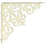 vidaXL Wandregalhalterungen 12 stk. Antik Wei&szlig; 24 x 24 x 3,5 cm Stahl
