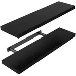 Wandregal Schweberegal Regalbrett 60cm 2er Set 20kg B&uuml;ro Schwarz