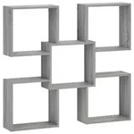 vidaXL Wandregal Sonoma-Grau 99,5 x 17 x 91 cm Holzwerkstoff