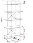 vidaXL B&uuml;cherregal 5 Ebenen 80 x 35 x 175,5 cm PB Schwarz Eichen-Optik