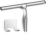 COFTCLMOMT 30CM Edelstahl Duschabzieher Mit Selbstklebe Haken, Silber Abzieher...
