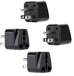 Intirilife 4x Steckdosen Adapter in SCHWARZ &ndash; 4er Set Typ B Steckdosen...