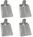 vidaXL Schaufelkopf 4 pcs Silber 43 x 32,5 cm Aluminium