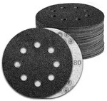 Schleifpapier 125mm Klett 8Loch K&ouml;rnung80 Exzenterschleifer G80