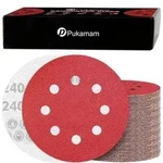 Schleifpapier 125mm Klett 120 St&uuml;ck 8 Loch 240 Holz Metall P240