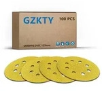 Schleifpapier 125mm Klett 8 Loch Politur 100 St&uuml;ck 320 K&ouml;rnung